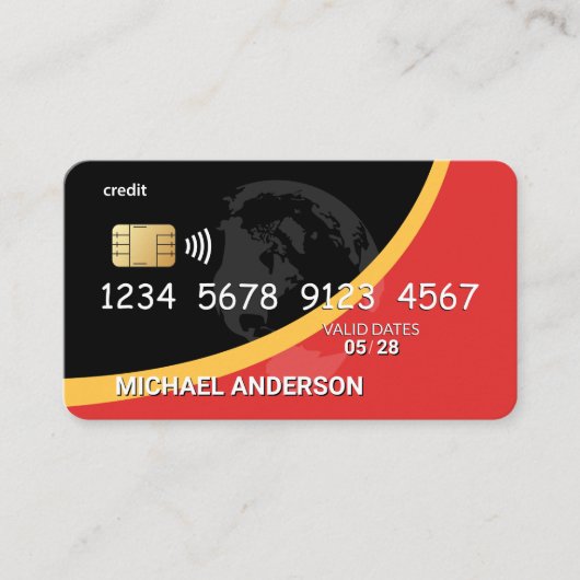 クレジット | デビットカード 名刺 (正面)