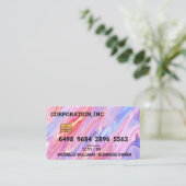 クレジット |デビットカード |液体の虹色 名刺 (スタンド正面)