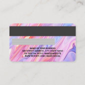 クレジット |デビットカード |液体の虹色 名刺 (裏面)