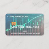 クレジット |デビットカード |財務データグラフ 名刺 (正面)