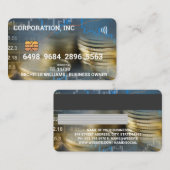 クレジット |デビットカード |通貨 |株価チャート 名刺 (正面/裏面)