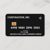 クレジット |デビットカード |黒 名刺 (正面)