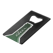 クレジッパーソナライズされたトカードサイズボトルボトルオープナー クレジットカード栓抜き (正面アングル)