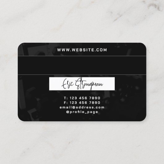 クレジッフェイクトカードがフィットネス名刺を見る 名刺 (裏面)