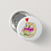 クレステッドゲッコーちゃん 缶バッジ (正面&裏面)