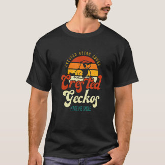 クレステッドゲッコー 熱帯性トカゲ 爬虫類 Tシャツ