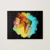 クレステッドジェッコウォーターカラーレインボージグソーパズル ジグソーパズル (横)