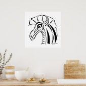 クレステッドドラゴンプリント ポスター (キッチン)