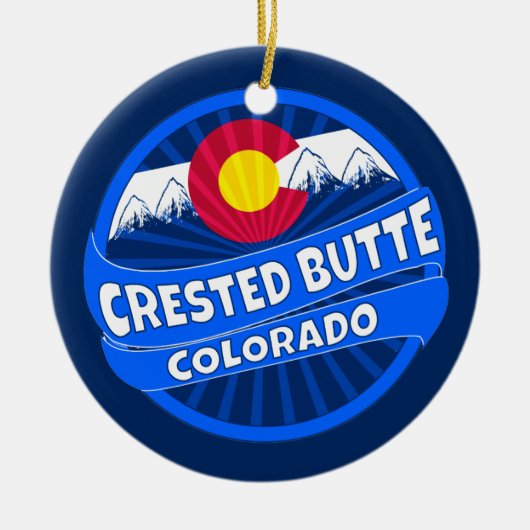 クレステッドバットコロラドマウンテンバーストオーナメント セラミックオーナメント (正面)