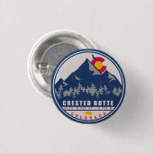 クレステッドビュッテコロラドレトロサンセットディ土産 缶バッジ (正面&裏面)