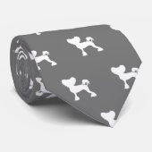 クレステッド中国のシルエット犬のパターン ネクタイ (ロール)