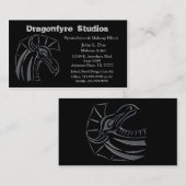 クレステッド・ドラゴン（シルバー）名刺 名刺 (正面/裏面)