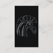 クレステッド・ドラゴン（シルバー）名刺 名刺 (裏面)