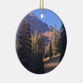 クレステッド・バッテ・ハイキング写真 セラミックオーナメント (右)