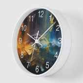 クレストウェーブオイル塗装 壁時計 (傾斜)