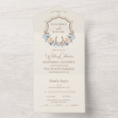 クレストウエスタンカントリーボヘミアン結婚フローラ オールインワン招待状 (内側)