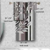 クレストエレガントアーストーンブラウンサバンナストライプー バスタオルセット