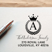 クレストクラウンリースモノグラム差出人住所 ラバースタンプ