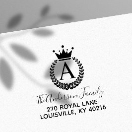 クレストクラウンリースモノグラム差出人住所 ラバースタンプ