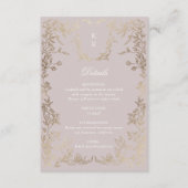 クレストクラシカルエレガントモノグラムウェディングレセプション エンクロージャーカード (正面)