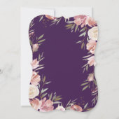 クレストピーチ牡丹パープルピンク退職金パーティー 招待状 (裏面)