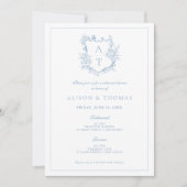 クレストフォーマルダスティブルーリハーサルディナー 招待状 (正面)