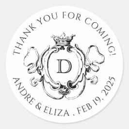 クレストフォーマル白黒 ラウンドシール