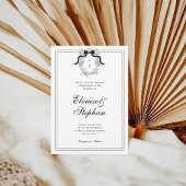 クレストフランスの・ボウ・モノグラムすべて結婚の 招待状