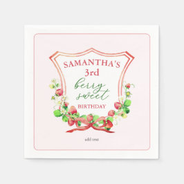 クレストボーベリースイートウォーターカラーエージ誕生日 スタンダードカクテルナプキン