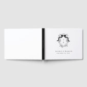 クレストモノグラビクトリアンムフランスのヴィンテージ結婚ズ ゲストブック (全面)