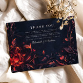 クレストモノグラムアールヌーボー結婚フローラ サンキューカード