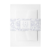 クレストモノグラムダスティブルー結婚ズ 招待状ベリーバンド (正面例)