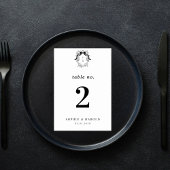 クレストモノグラムフランスのコケッフォーマルト弓結婚ズ テーブルナンバー