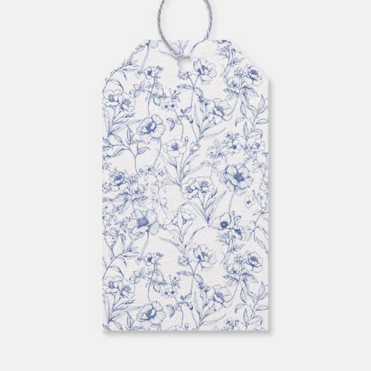 クレストモノグラムブルーチノ結婚イズリーのロゴ ギフトタグ (裏面)