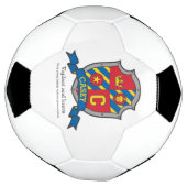 クレストレターC赤い青い黄色のクラウンリオンケーシー サッカーボール (回転)