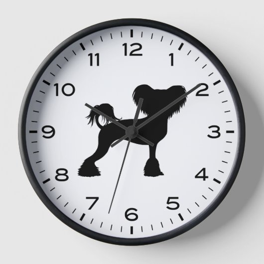 クレスト中国のドグシルエット 壁時計 (正面)