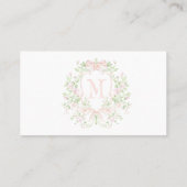 クレスト名門私立校風のベビーシャワー招待状 名刺 (裏面)