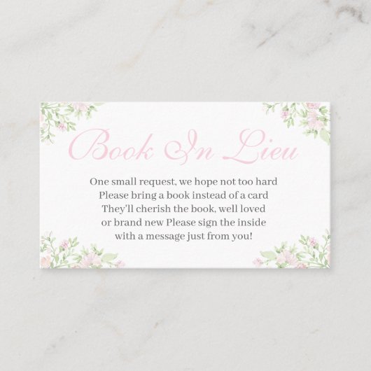 クレスト名門私立校風のベビーシャワー招待状 名刺 (正面)