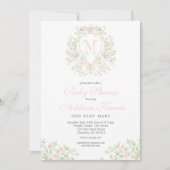 クレスト名門私立校風のベビーシャワー招待状 招待状 (正面)