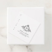 クレスト王室のエレガントリースモノグラム結婚ズ フェイバータグ (インサイチュ)