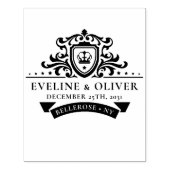 クレスト王室のラスチックオーナメントの結婚モノグラムのロゴ ラバースタンプ (インプリント)