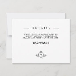 クレスト王室のリースモノグラムエレガントエンクロージャカード