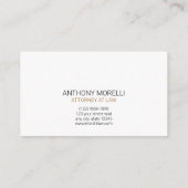 クレスト王室の金ゴールド及び銀弁護士 名刺 (裏面)