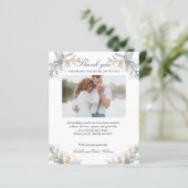 クレスト金ゴールドと青フローラ結婚の写真ありがとう (スタンド正面)