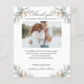 クレスト金ゴールドと青フローラ結婚の写真ありがとう (正面)