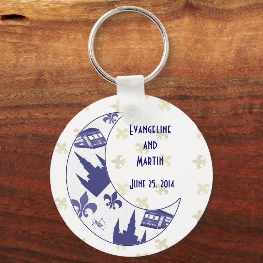 クレセントシティムーンキーキーチェーン キーホルダー (正面)