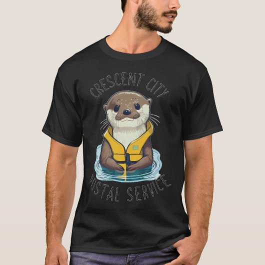クレセントシティ郵便サービスカワウソ Tシャツ (正面)