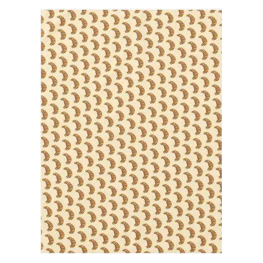 クレセントバターフランスのテリークロワッサンブレッドペストリー テーブルクロス (正面)