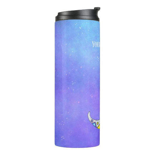 クレセントファンタジーかわいらし月顔装飾スカイ タンブラー (回転左)