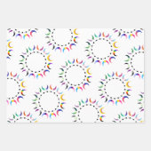 クレセントプライドムーン&ハートリングや輪 ラッピングペーパーシート (正面3)